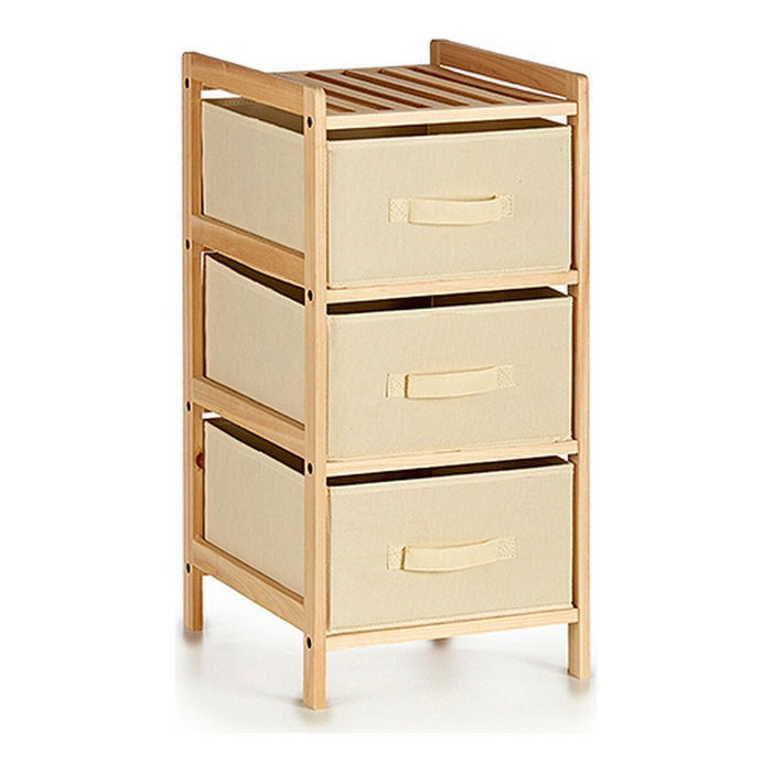 Schubladenschrank Creme Holz TNT (Non Woven) (34 x 66 x 36 cm)