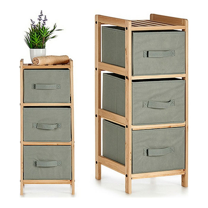 Schubladenschrank Grau Holz TNT (Non Woven) (28 x 70 x 29,5 cm)