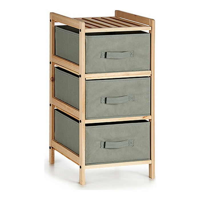 Schubladenschrank Grau Holz TNT (Non Woven) (34 x 66 x 36 cm)