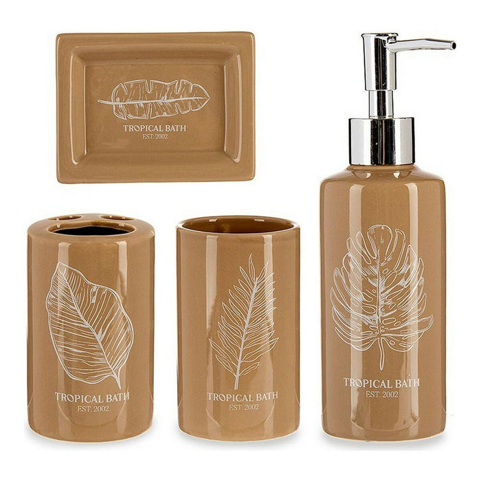 Badezimmer Set Tropical Bath aus Keramik (4 pcs)