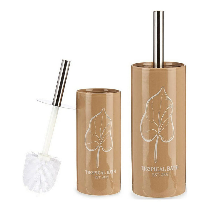 Toilettenbürste Tropical Bath aus Keramik (9,6 x 32 x 9,6 cm)