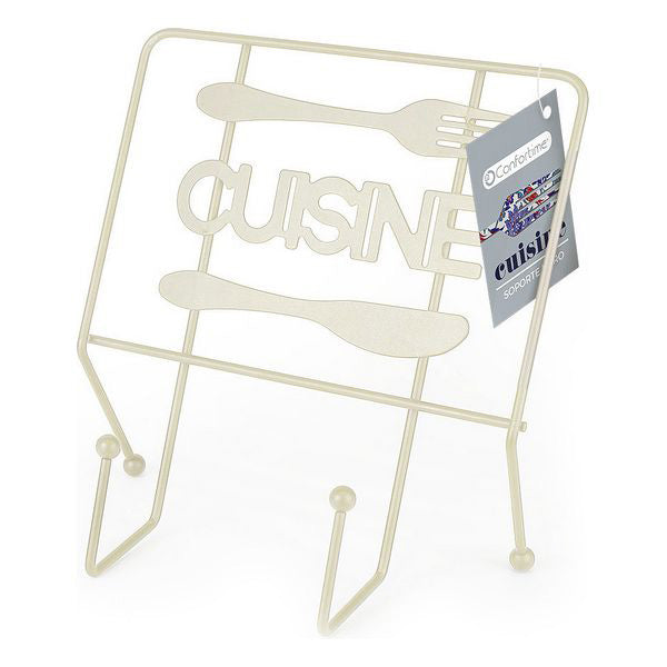 Ständer für Kochbücher Confortime Cuisine Metall Weiß (23 X 13 x 26 cm)