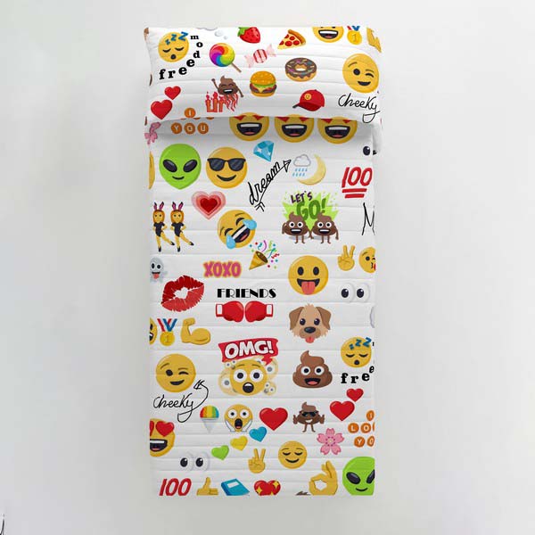 Steppdecke Emoji Party