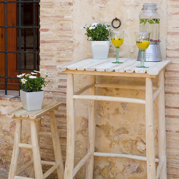 Hocker (50 x 25 x 73 cm) Teakholz