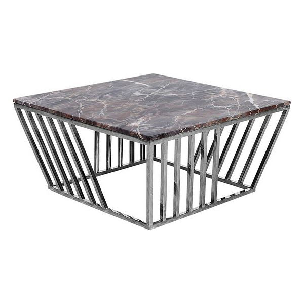 Couchtisch Edelstahl Marmor (90 x 90 x 45 cm)