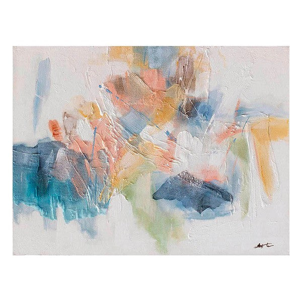 Ölgemälde Blue (120 x 4 x 90 cm)