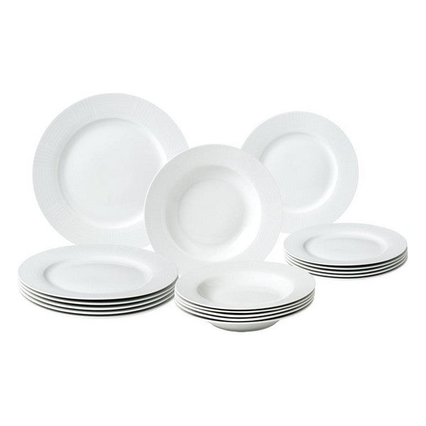 Porzellan Geschirr Santa Clara Iris Blanco (18 Stücke)