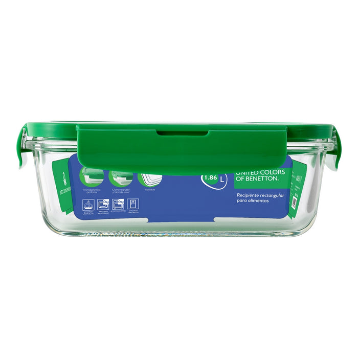Lunchbox RAINBOW BE Benetton 1860 ml grün Borosilikatglas