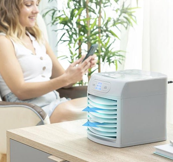 Tragbares Mini-Klimagerät mit Verdunstung und LED Freezyq+