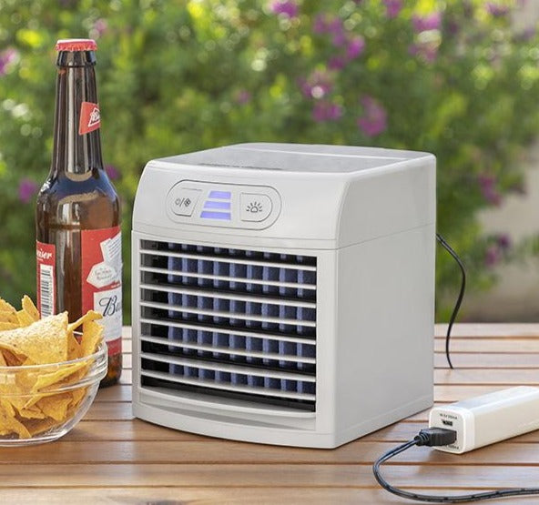 Tragbares Mini-Klimagerät mit Verdunstung und LED Freezyq+