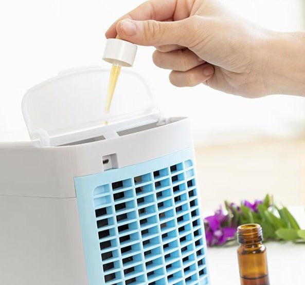 Tragbares Mini-Klimagerät mit Verdunstung und LED Freezyq+