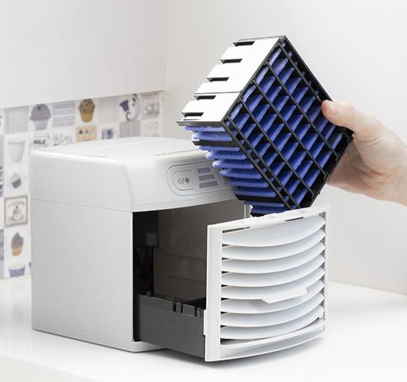 Tragbares Mini-Klimagerät mit Verdunstung und LED Freezyq+