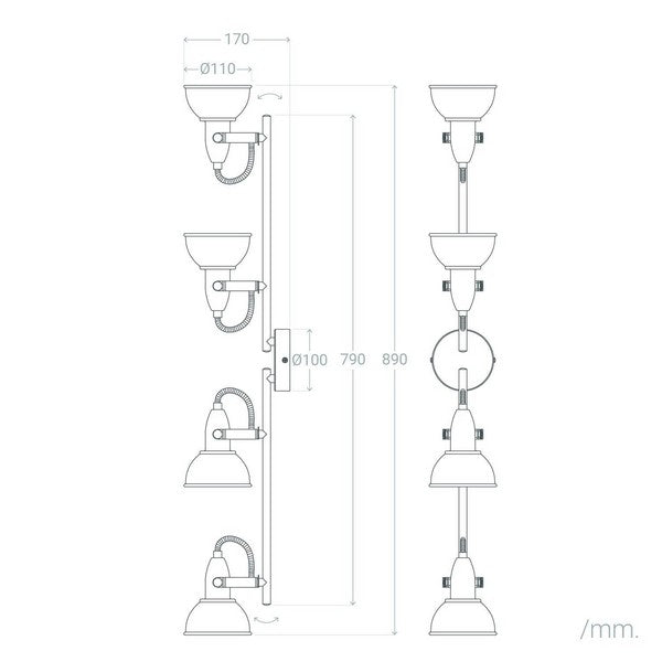 Deckenlampe Ledkia Emer 4 Weiß 25 W (720x120x245 mm)
