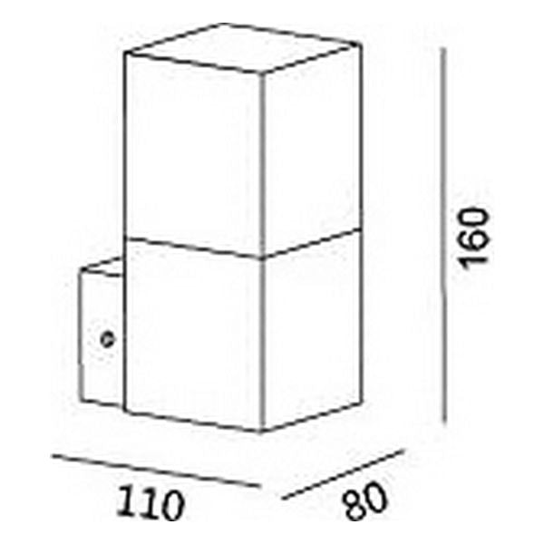 Wandleuchte Ledkia Domus Schwarz 40 W