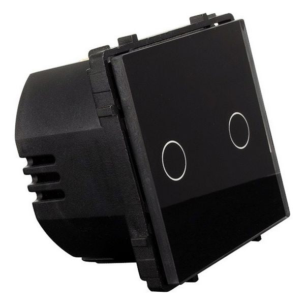 Doppel-Kippschalter Ledkia Modern 5174 Taktil Kristall PC