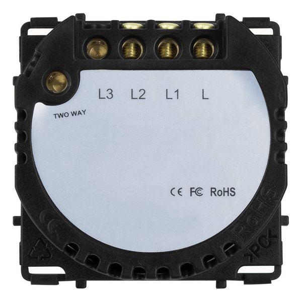 Doppel-Kippschalter Ledkia Modern 5174 Taktil Kristall PC