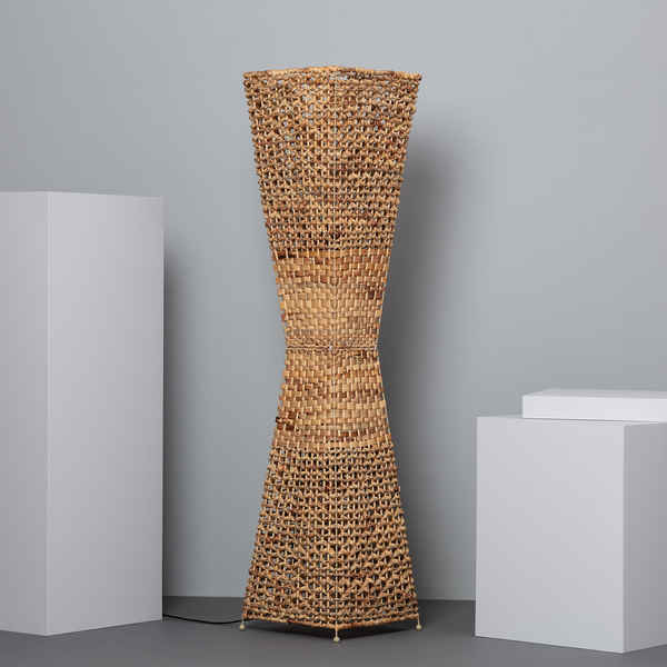 Stehlampe Ledkia Bijie Rattan