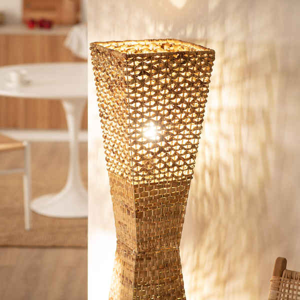Stehlampe Ledkia Bijie Rattan