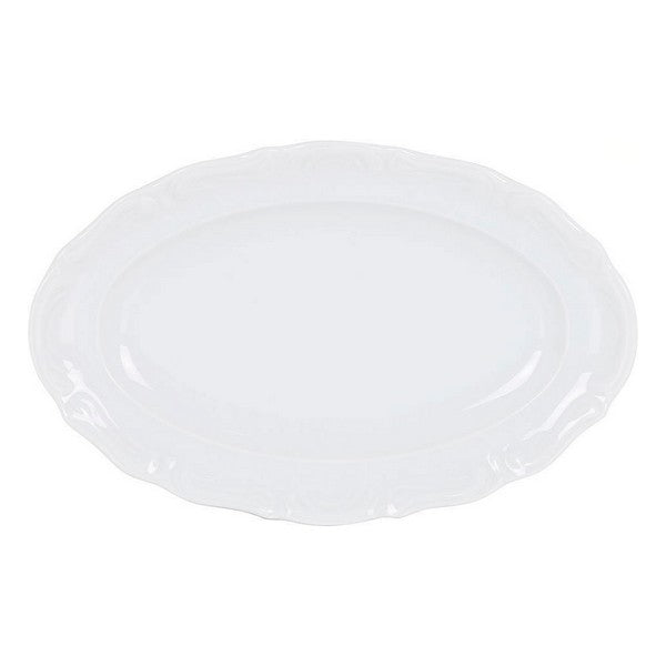 Kochschüssel Maria Oval Porzellan Weiß (22 x 14 x 2 cm)
