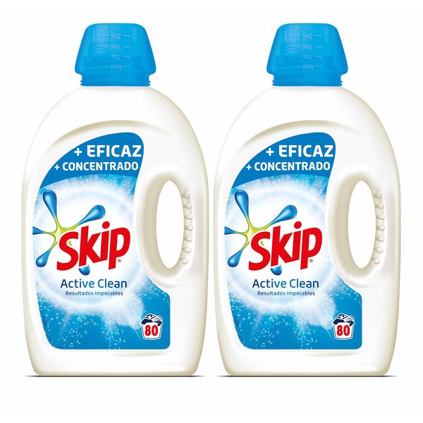 Flüssiges Waschmittel Skip Active Clean (2 x 4 L) (Refurbished A+)