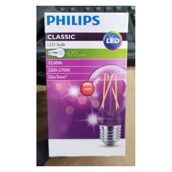 LED-Lampe Philips Classic True Color 6,7W A+ 470 lm (Warmes Weiß 2200 - 2700K)