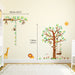 8 Affen Groß Baum Zweig Höhentabelle Waldtiere Tiere Wandtattoo Wandsticker Wandaufkleber Wanddeko für Wohnzimmer Schlafzimmer Kinderzimmer