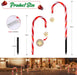 8 Stück Schneeflocken Zuckerstangen Lichterketten, Festive LED Lichterketten Weihnachtsweg Marker Weihnachtsbeleuchtung Außen Gartenstäbe Zuckerstange