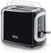AEG Doppelschlitz-Toaster / Brötchenaufsatz / Staubschutz-Deckel / 7 Bräunungsgrad-Einstellungen / Brötchenaufback-Funktion