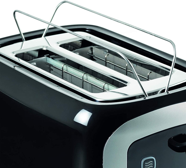 AEG Doppelschlitz-Toaster / Brötchenaufsatz / Staubschutz-Deckel / 7 Bräunungsgrad-Einstellungen / Brötchenaufback-Funktion