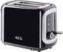 AEG Doppelschlitz-Toaster / Brötchenaufsatz / Staubschutz-Deckel / 7 Bräunungsgrad-Einstellungen / Brötchenaufback-Funktion