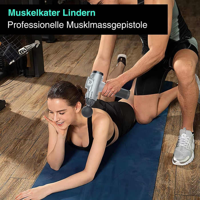 Muskel Massagepistole Massagegerät, Muskelmassagegerät, Massage Pistole, Muskel Massage Gun, Faszienpistole mit LCD-Touchscreen, Tiefenmassagegerät