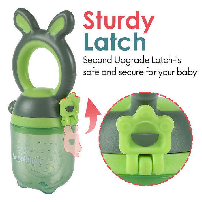 Fruchtsauger Baby/Schnuller, Schätzchen Schnuller Obst Gemüse Sauger für 3-24 Monate, 6 Silikonbeutel in 3 Größen, Beißspielzeug, BPA-frei (2 Stück)