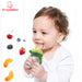 Fruchtsauger Baby/Schnuller, Schätzchen Schnuller Obst Gemüse Sauger für 3-24 Monate, 6 Silikonbeutel in 3 Größen, Beißspielzeug, BPA-frei (2 Stück)