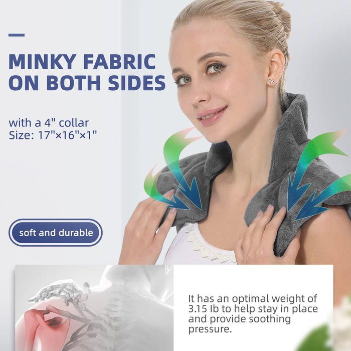 Kirschkernkissen Nacken und Schulter für Mikrowelle mit Duftaroma | Körnerkissen | Wärmekissen | Nackenkissen