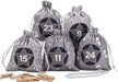 Adventskalender zum Befüllen, Weihnachtskalender Selbstbefüllen Aufhängen, 24 Grau Stoffsäckchen Selbst Befüllen Bastelset, Weihnachten