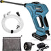 Akku Hochdruckreiniger, tragbare drahtlose WESCO 18V 2.0Ah,6M Schlauch Hochdruckwasserpistole,5 multi-Sprühdüse mit Tragetasche, Verlängerungslanze