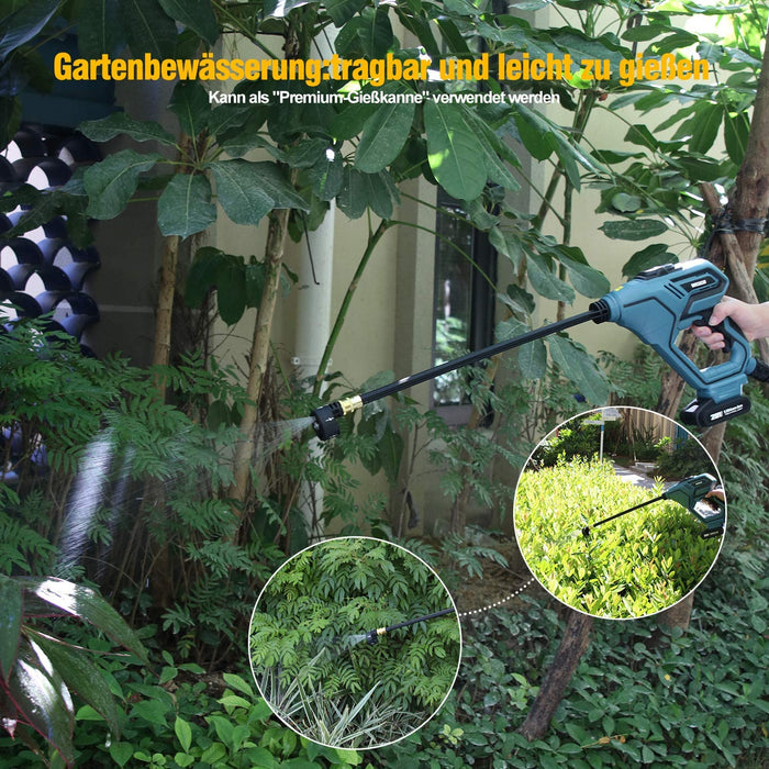 Akku Hochdruckreiniger, tragbare drahtlose WESCO 18V 2.0Ah,6M Schlauch Hochdruckwasserpistole,5 multi-Sprühdüse mit Tragetasche, Verlängerungslanze