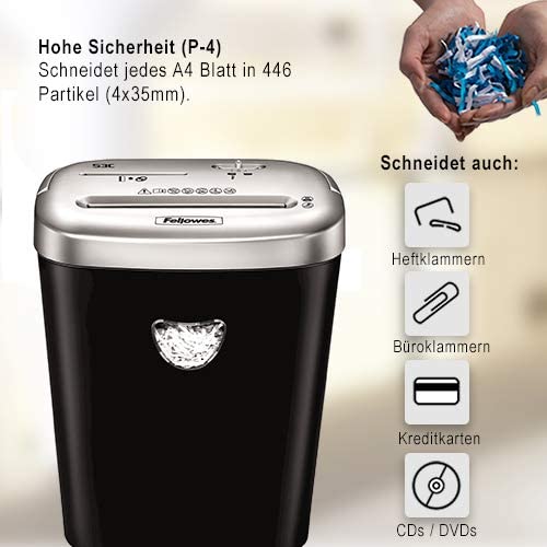 Aktenvernichter Powershred 53C Partikelschnitt (P-4) mit CD Vernichtung, 10 Blatt, für 1 Nutzer Zuhause / Home Office