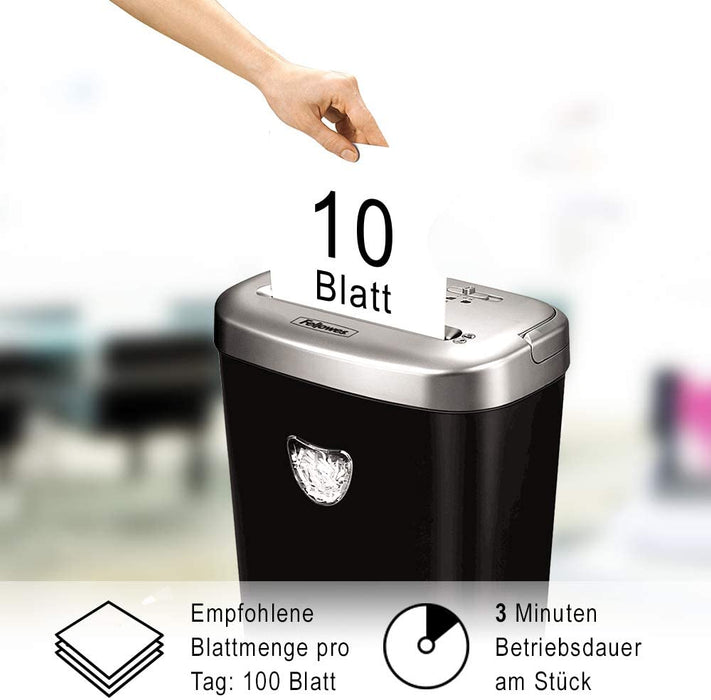 Aktenvernichter Powershred 53C Partikelschnitt (P-4) mit CD Vernichtung, 10 Blatt, für 1 Nutzer Zuhause / Home Office