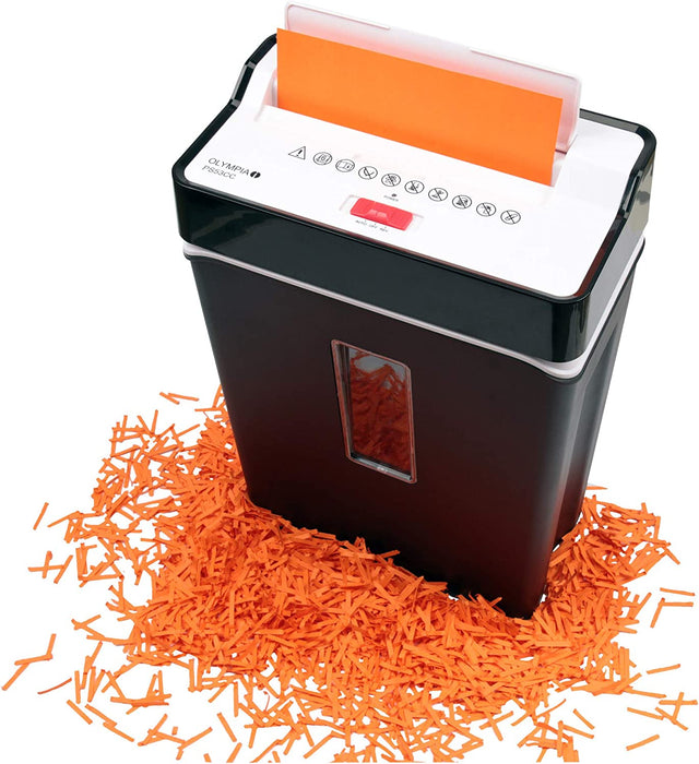 Aktenvernichter Schwarz – Papiervernichter bis zu 6 Blätter - Aktenvernichter Partikelschnitt - Sicherheitsstufe 4 - Auch für Kreditkarten