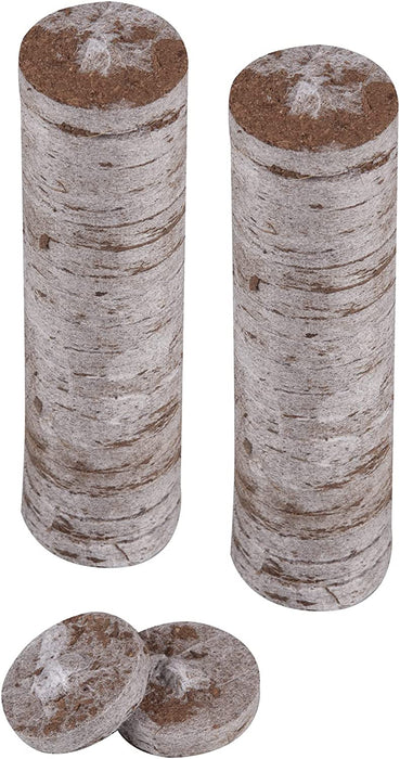 Anzuchtquelltabs, Quelltabs, Kokos-Quelltabletten zur Anzucht von Stecklingen, Aussaaterde, Kokoserde gepresst, torffrei, 50 Stück, 3,5 cm