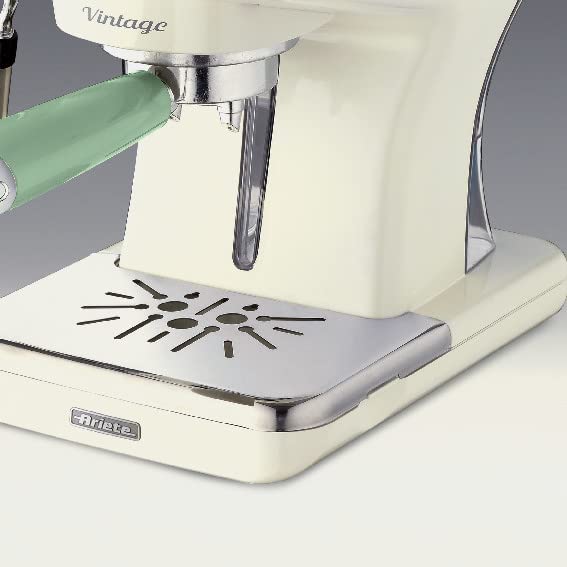 Ariete Caffè Espresso Vintage, Espressomaschine für gemahlenen Kaffee oder ESE Kapseln, Pastellgrün 