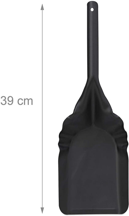 Ascheeimer mit Deckel und Schaufel, Stahl, Kohleeimer mit Henkel, 19 L, Ascheschaufel Kamin & Grill, 47,5 x 38 x 33 cm