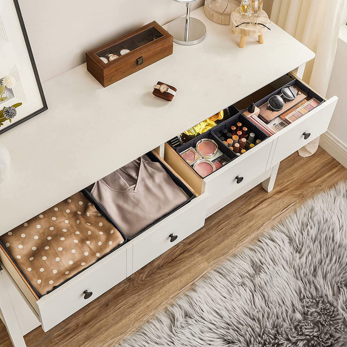 Aufbewahrungsbox für Schublade, 6er Set, Unterwäsche-Organizer, Schubladen-Organizer, Faltbare Stoffbox für Socken, Unterwäsche, BHS, Krawatten