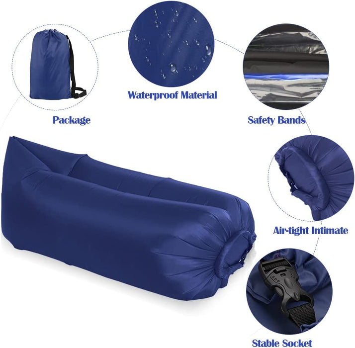 Aufblasbares Sofa, Air Lounger, Wasserdicht Aufblasbares Liege, Luftsofa Selbstaufblasend mit Tragebeutel, Luft Couch Luft Sitzsack Luftsack Air Sofa 