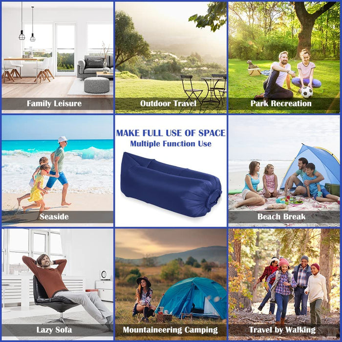 Aufblasbares Sofa, Air Lounger, Wasserdicht Aufblasbares Liege, Luftsofa Selbstaufblasend mit Tragebeutel, Luft Couch Luft Sitzsack Luftsack Air Sofa 
