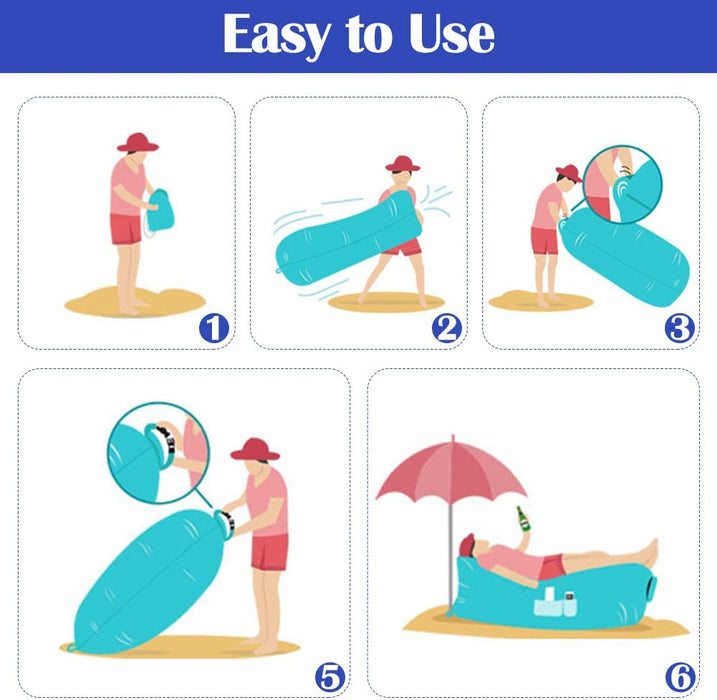 Aufblasbares Sofa, Air Lounger, Wasserdicht Aufblasbares Liege, Luftsofa Selbstaufblasend mit Tragebeutel, Luft Couch Luft Sitzsack Luftsack Air Sofa 