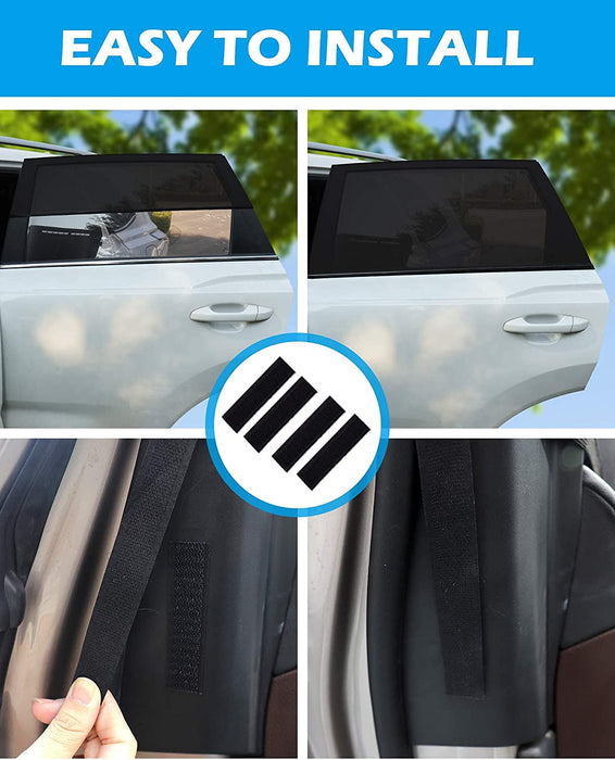 Auto Sonnenshutz Kinder, Universal Sonnenblende Auto Netz Sonnenschutz Auto Baby mit Zertifiziertem UV für Seitenfenster Meshmaterial Schützt Mitfahrer