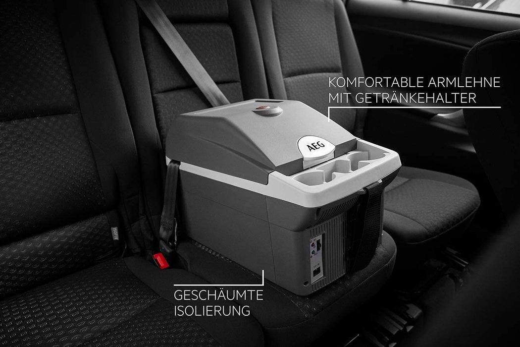 Automotive Board-Bar BK 16 Thermoelektrische Kühl- und Warmhaltebox 16 Liter, 12 Volt für Auto und Steckdose, anschnallbar im PKW