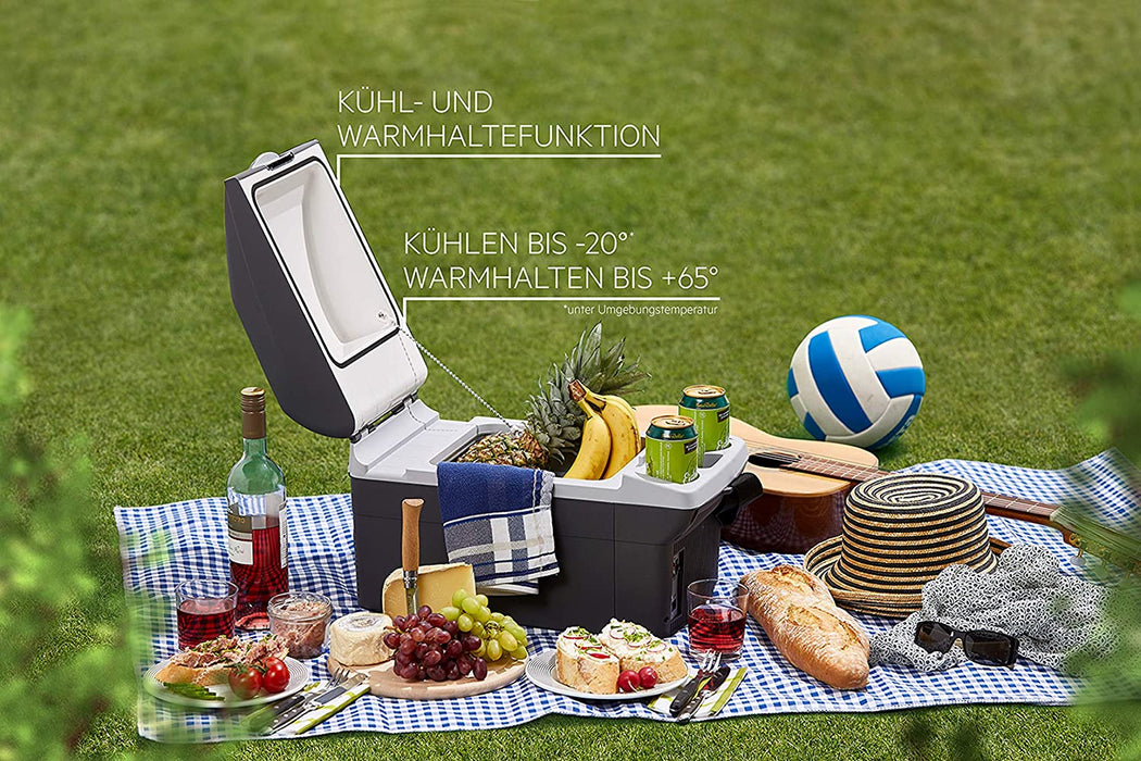 Automotive Board-Bar BK 16 Thermoelektrische Kühl- und Warmhaltebox 16 Liter, 12 Volt für Auto und Steckdose, anschnallbar im PKW